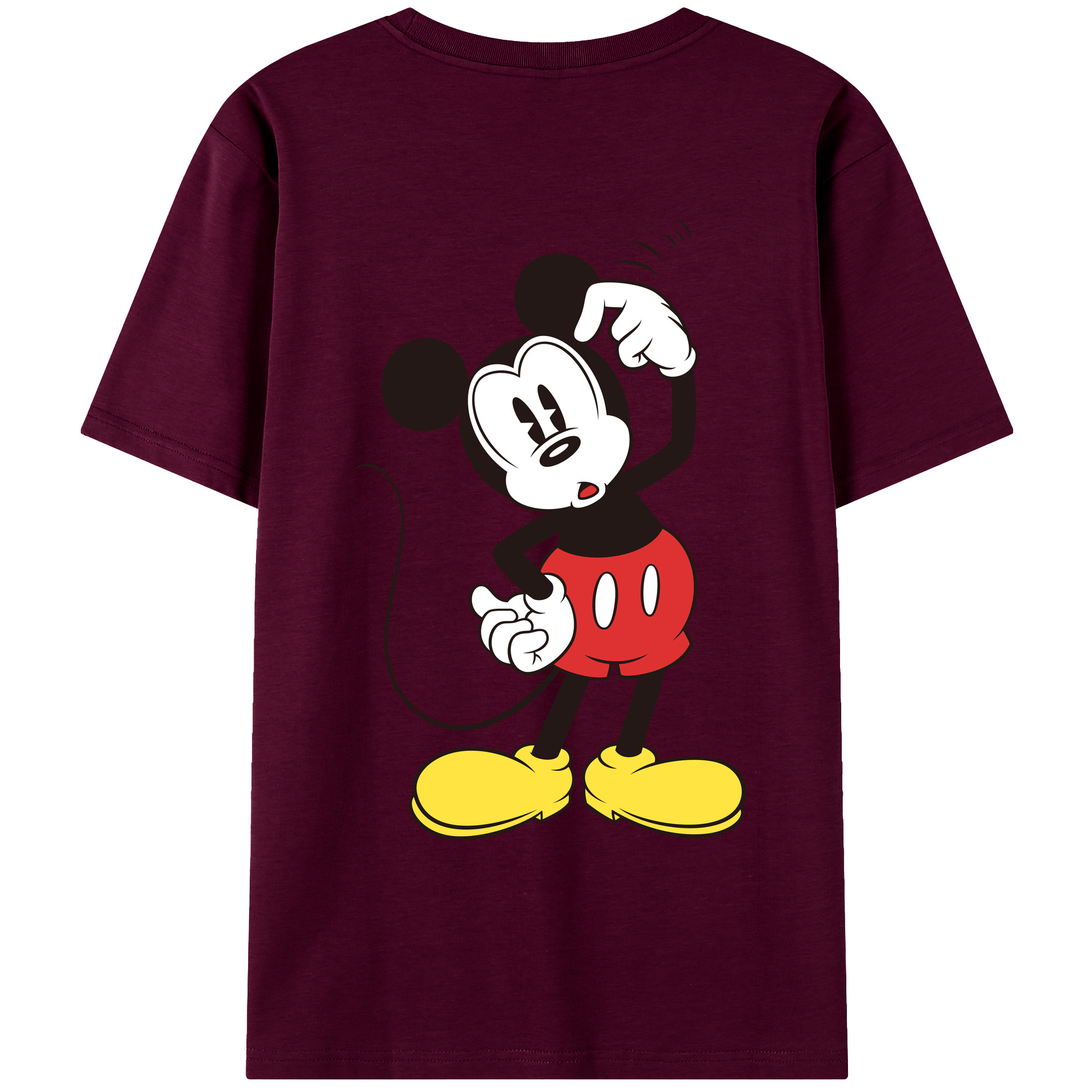 （画像用） ミッキーマウス Mickey Mouse レディース半袖Tシャツ(バックプリント)